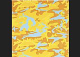Famous Blue Paintings - Camouflage orange yellow blue